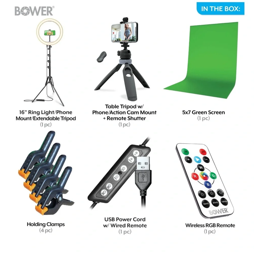 Content Creator Kit , 16 Inch RGB Ring Light,62